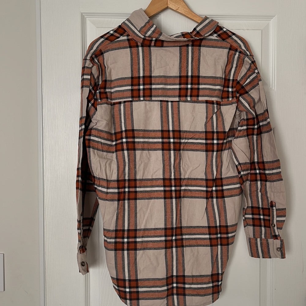 Universal Threads Orange Flannel - Picture 5 of 5
